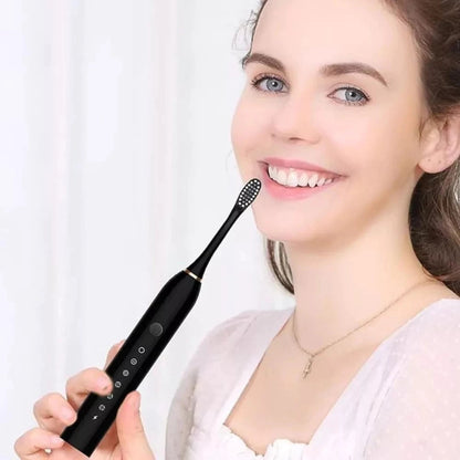 Waterproof USB Rechargeable Electric Toothbrush, 6 Modes