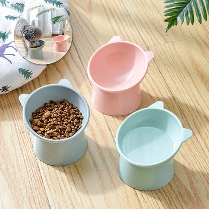 Elevated Anti-Slip Cat Bowl 45° Tilt for Pet Health