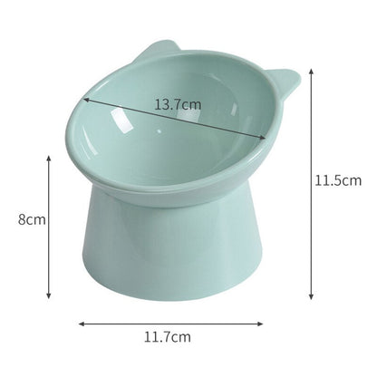 Elevated Anti-Slip Cat Bowl 45° Tilt for Pet Health