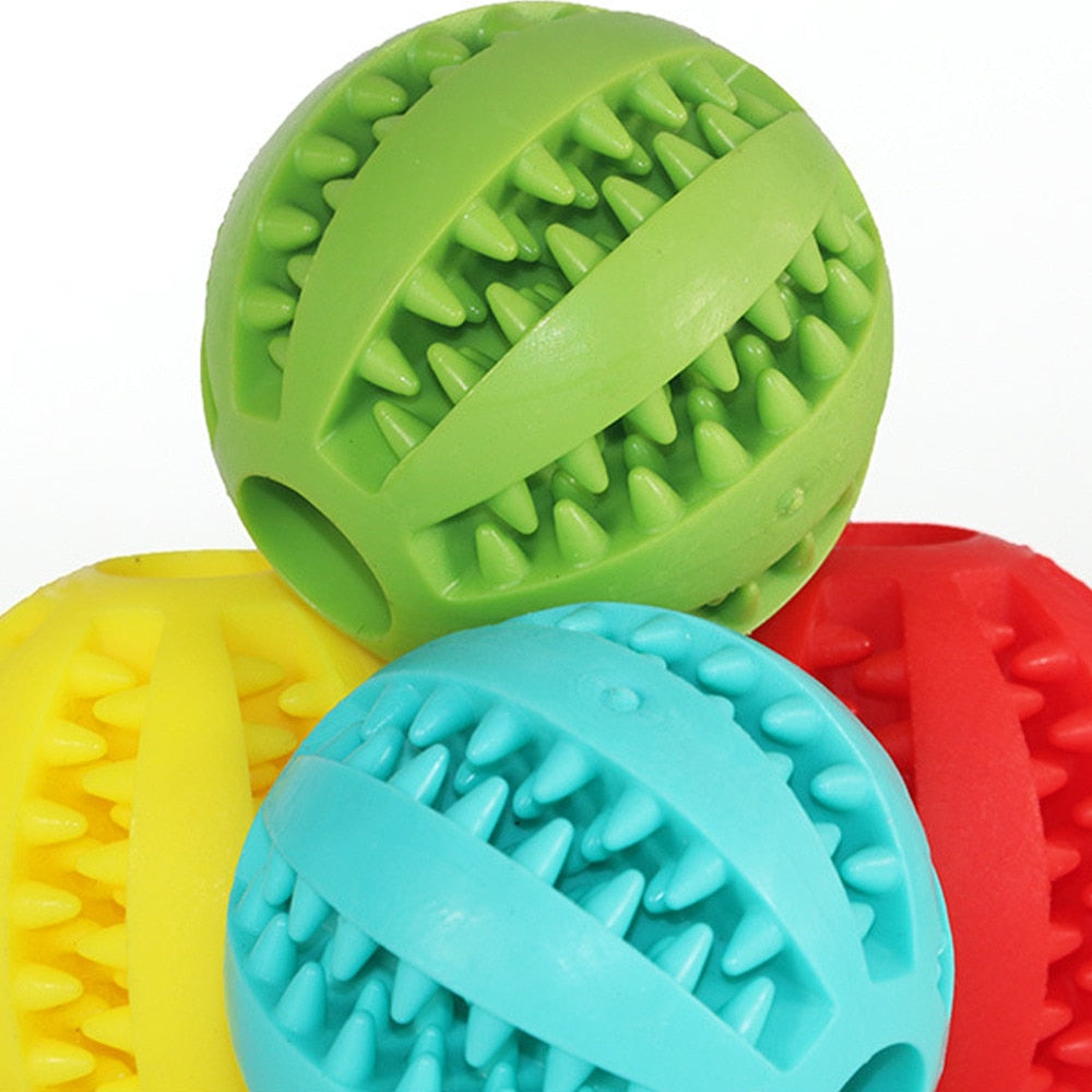 Dental Cleaning Pet Ball Toy with Treat Dispenser, 6cm