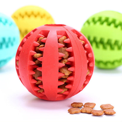 Dental Cleaning Pet Ball Toy with Treat Dispenser, 6cm