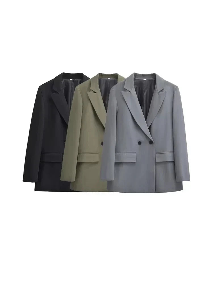 PowerEdge – Women’s Double-Breasted Office Blazer