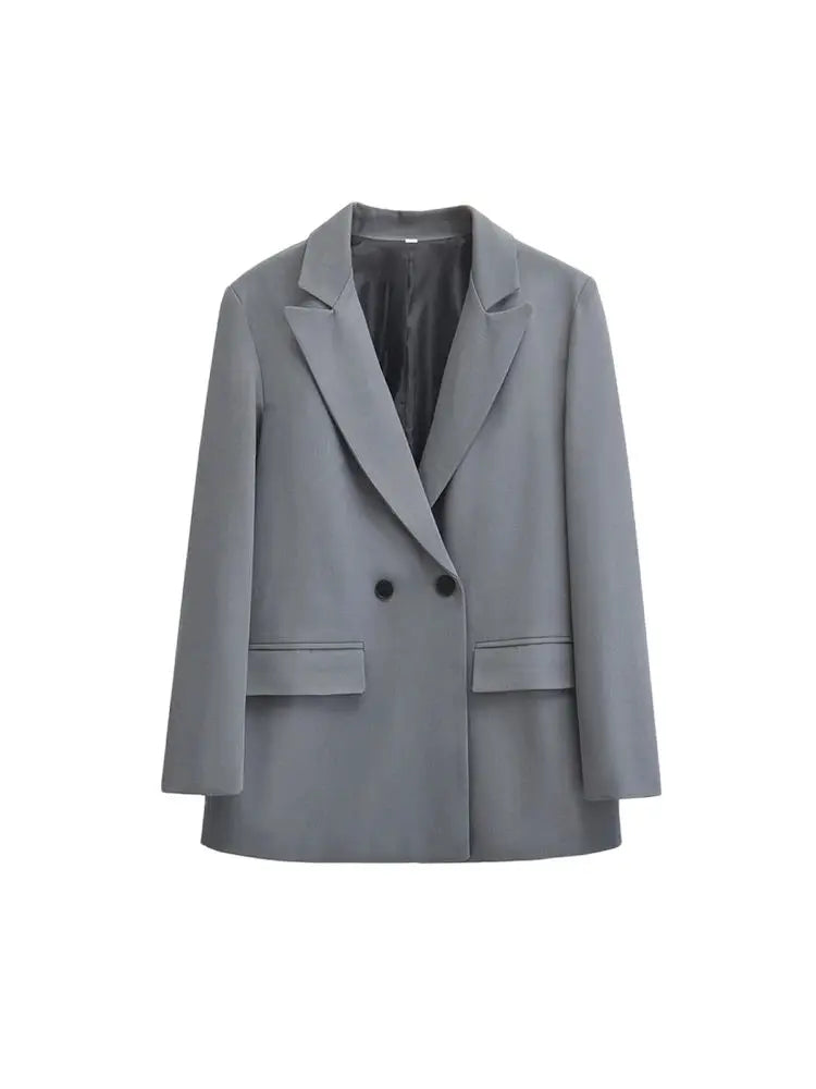 PowerEdge – Women’s Double-Breasted Office Blazer