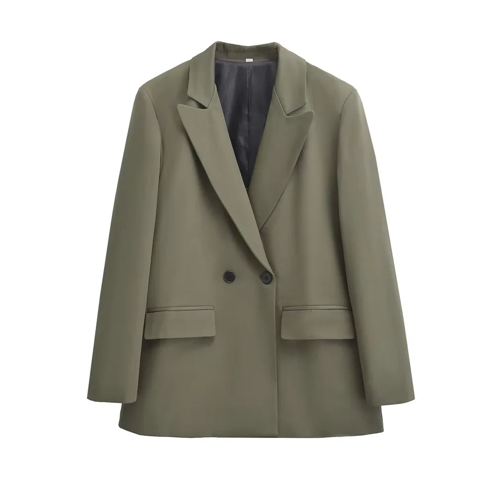 PowerEdge – Women’s Double-Breasted Office Blazer