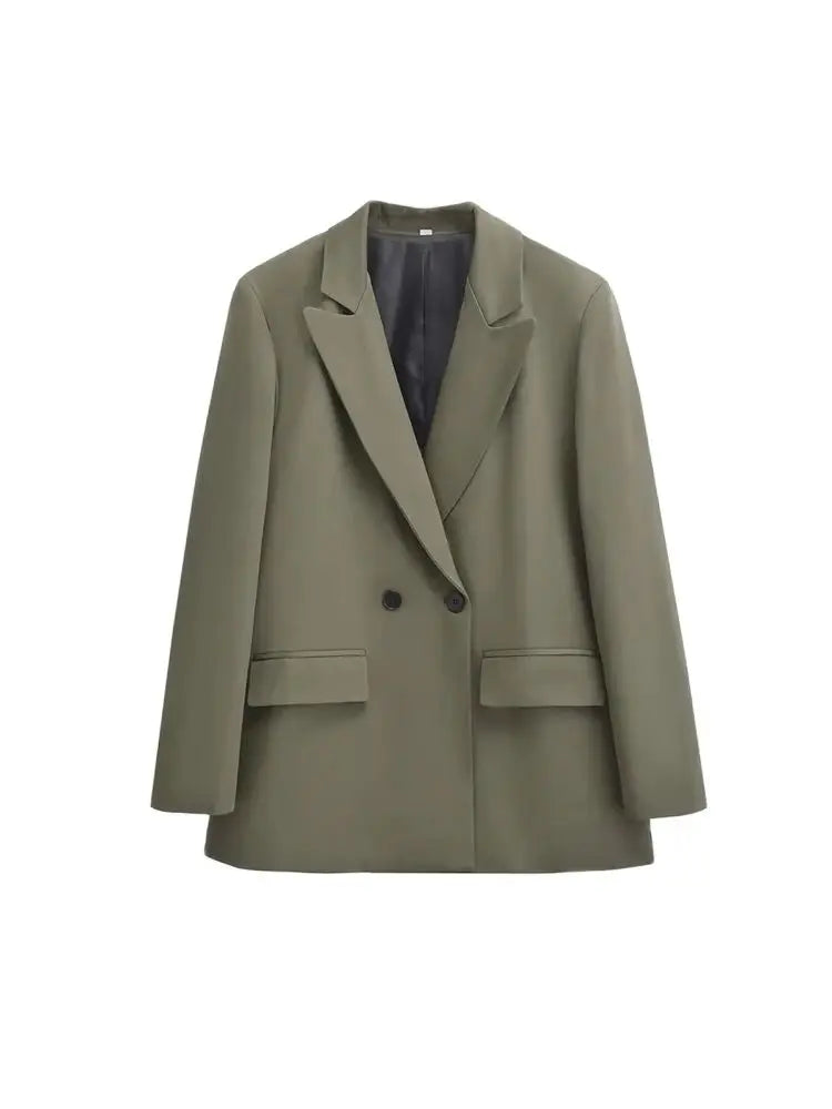 PowerEdge – Women’s Double-Breasted Office Blazer