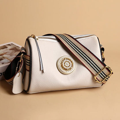 Elegant Genuine Leather Women's Handbag - Multiple Colors