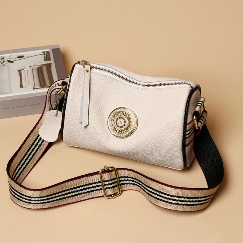 Elegant Genuine Leather Women's Handbag - Multiple Colors
