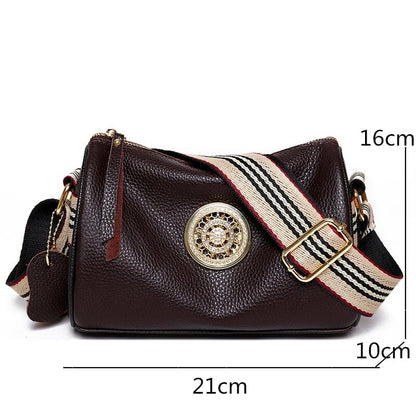 Elegant Genuine Leather Women's Handbag - Multiple Colors