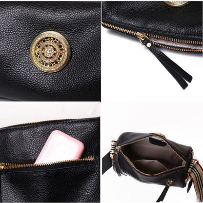 Elegant Genuine Leather Women's Handbag - Multiple Colors