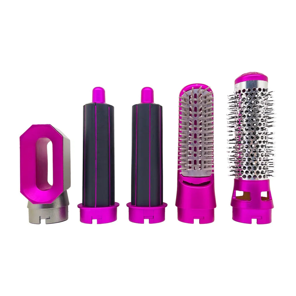 5-in-1 Professional Hair Styling Brush: Dry, Straighten, Curl