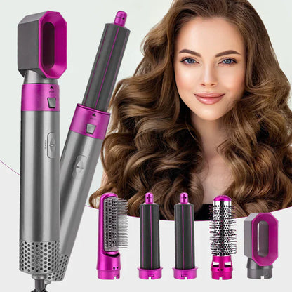 5-in-1 Professional Hair Styling Brush: Dry, Straighten, Curl