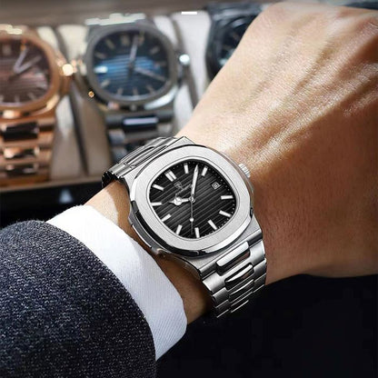 Fusion Luxury Men's Watch: Elegant & Waterproof