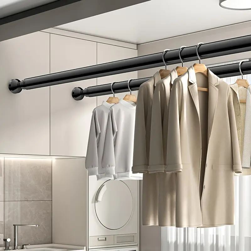 6-Meter Telescopic Clothesline - Easy No-Drill Installation